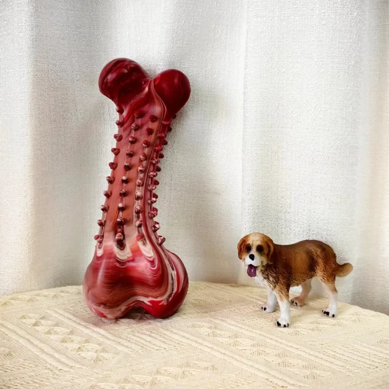 Juguete de goma para perros masticables con huesos