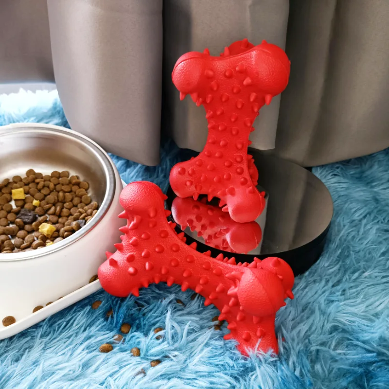 Juguete masticable para perros de goma con puntas